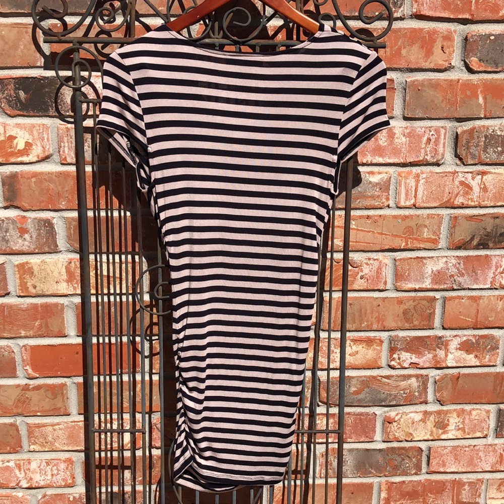 Inc. Black/Beige Striped fitted short sleeved S - Picture 7 of 7